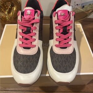Michael Kors Pink and Brown Women's Sneakers